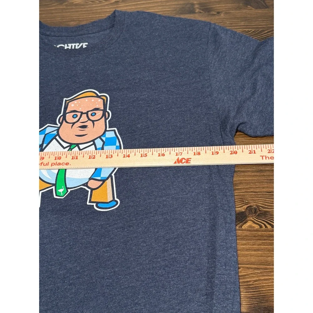 CHIVE TEES Men's Navy‎ Graphic T-Shirt Funny Cartoon Character Tee Size Large
